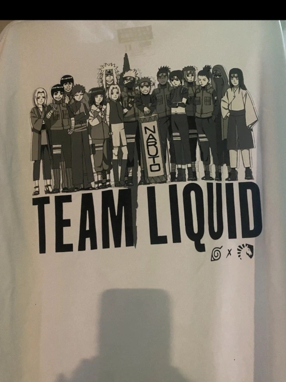 Team Liquid Naruto Graphic Mens Long Sleeve Shirt - White/Black